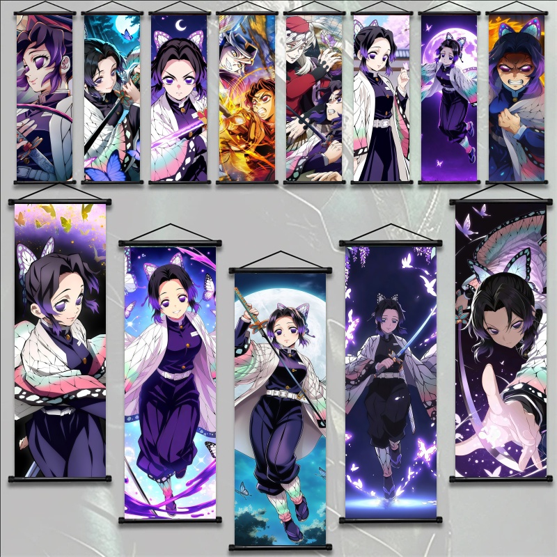 Home And Textiles - Shinobu Kocho Demon Slayer Artystyczny Zwoj