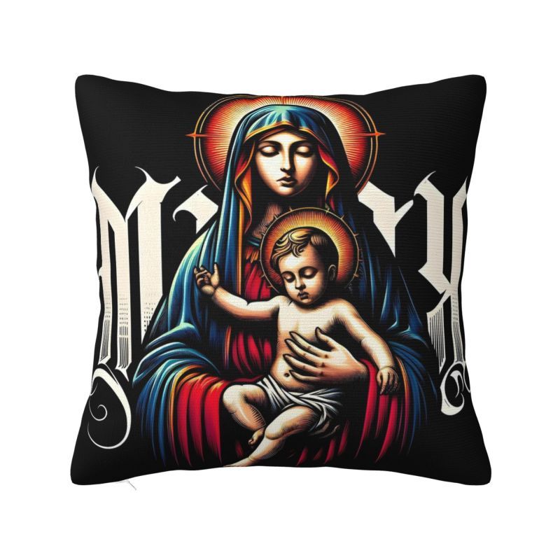 Luxury Home Textiles Usa - Niestandardowa poduszka samochodowa Mary Mother Of