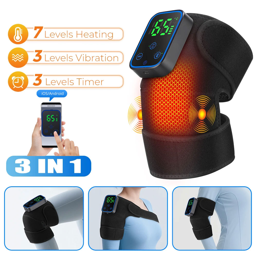 Heated Pad Electric - Masażer kolana 3-w-1 Sterowanie aplikacją Grafenowe