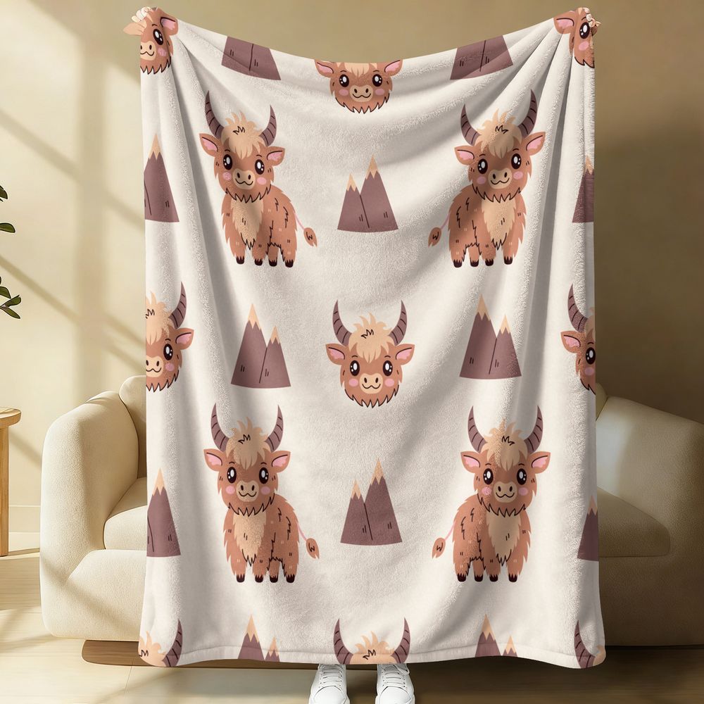 Uroczy koc flanelowy z nadruki – Highland Home Textiles recenzja i cena