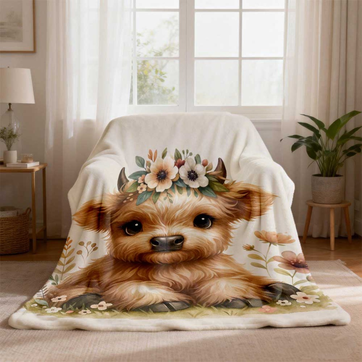 Uroczy koc flanelowy z motywem – Highland Home Textiles recenzja i cena