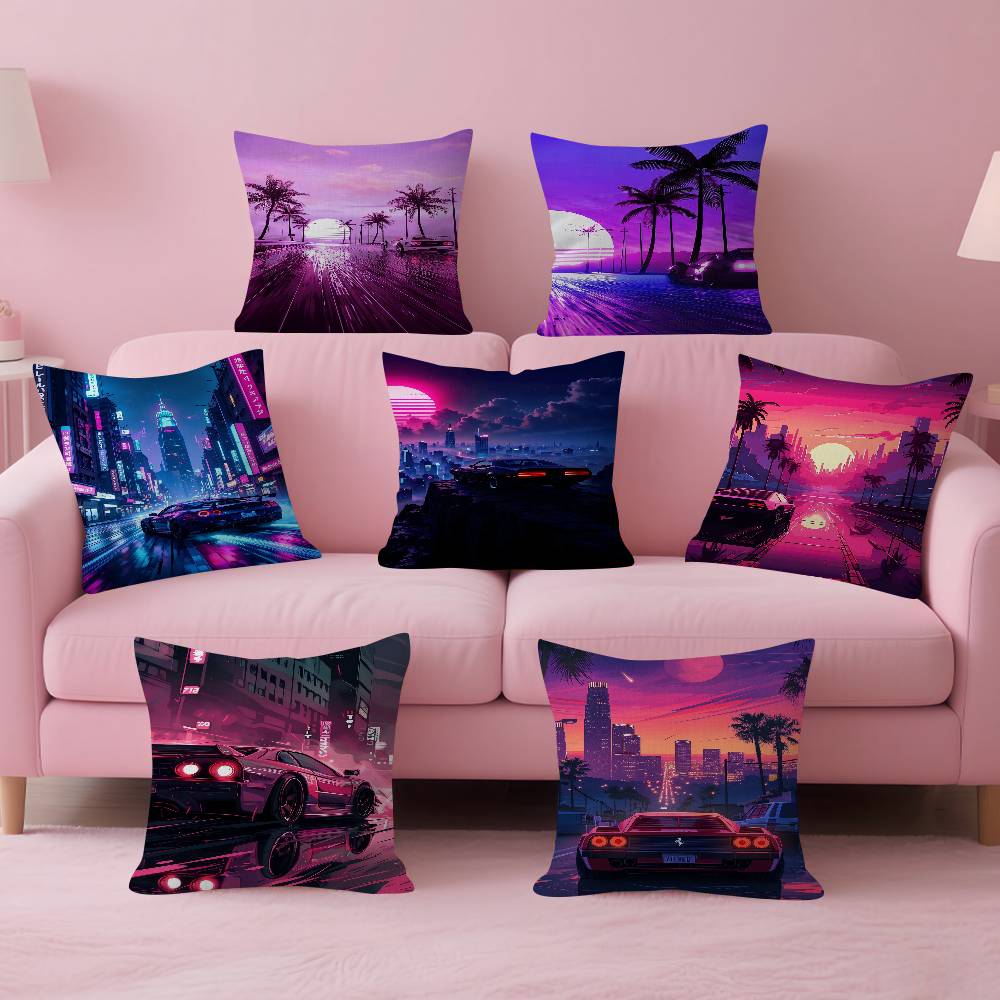 Neonowy nocny krajobraz miejsk – Home Textiles City recenzja i cena