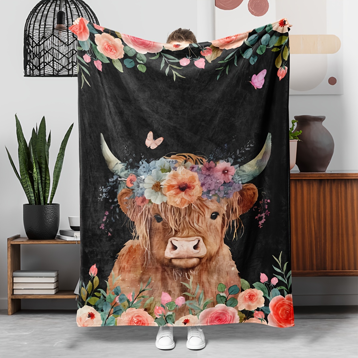 Koc flanelowy: urocza krowa sz – Highland Home Textiles recenzja i cena