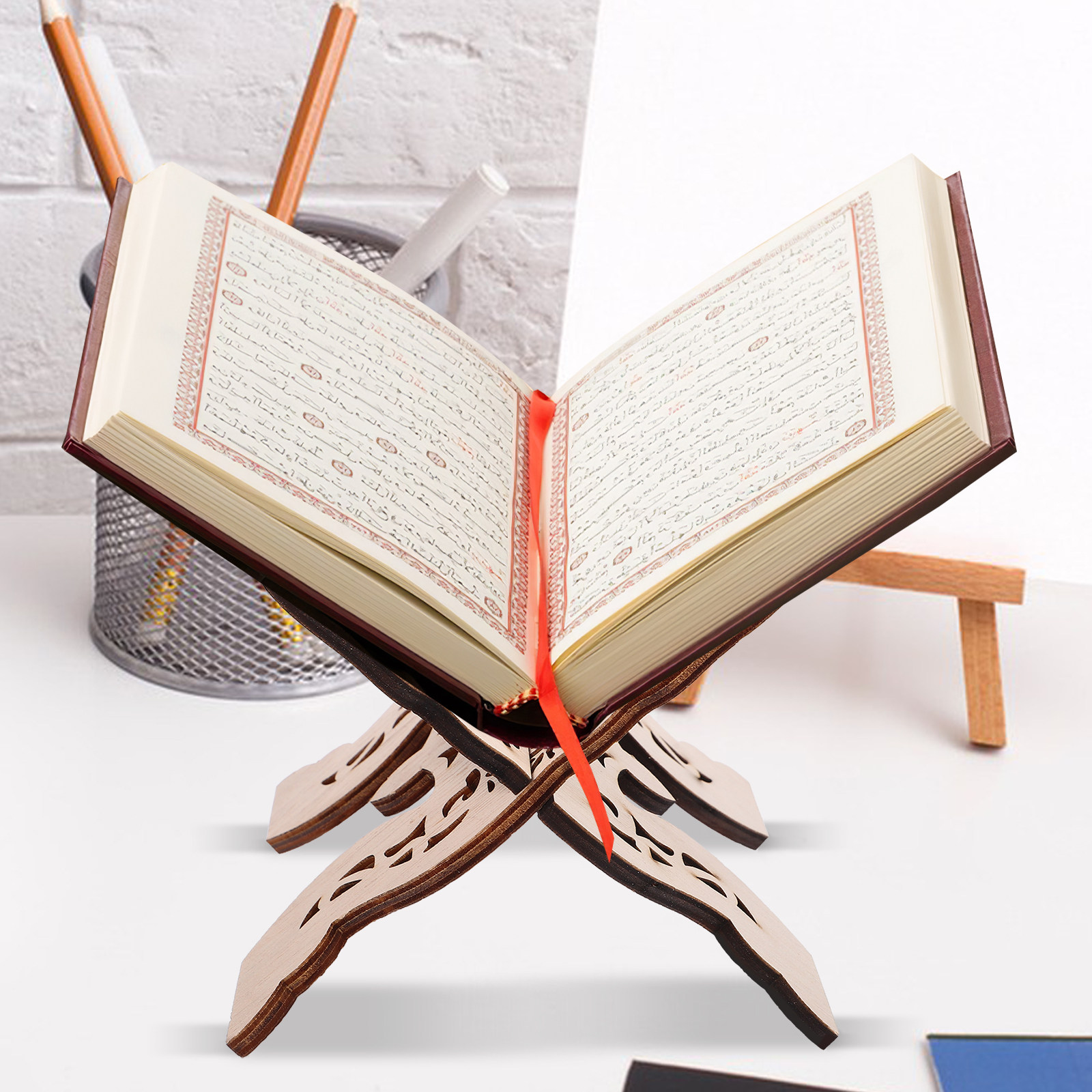 Drewniany stojak na książki do – Home Quran recenzja i cena