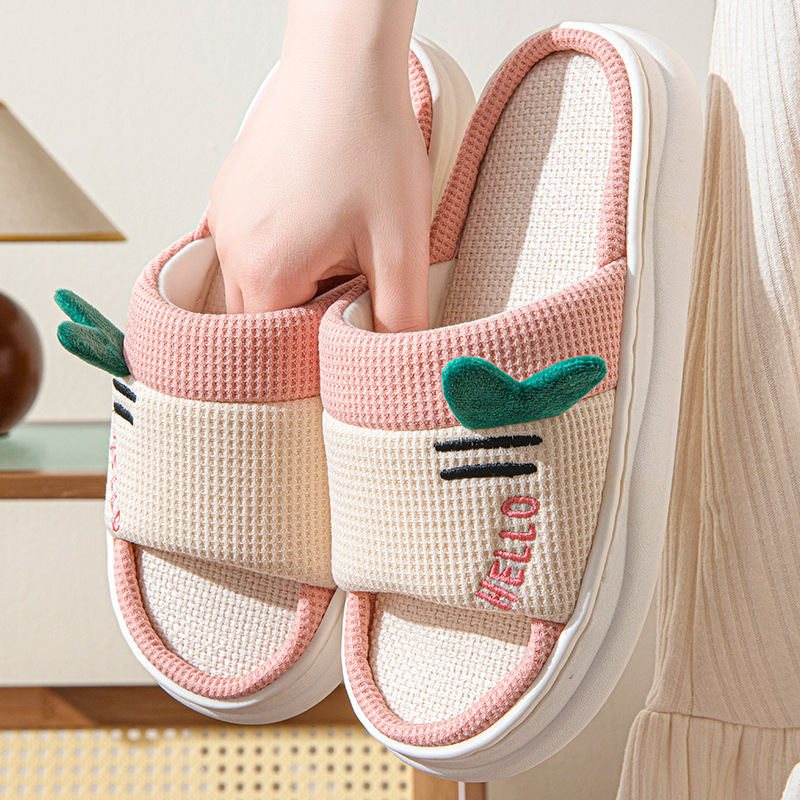 Nowe lniane kapcie damskie do  – Home And Textiles recenzja i cena