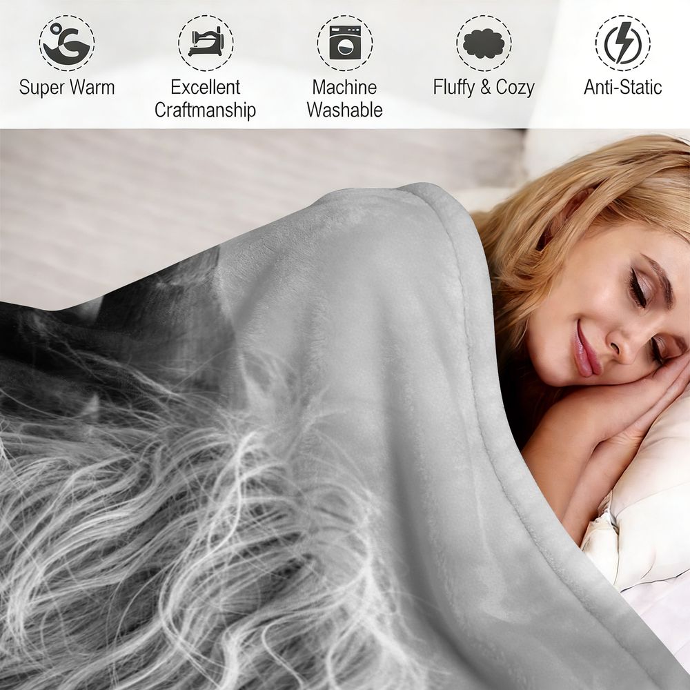 Koc z flaneli z motywem krowy  – Highland Home Textiles recenzja i cena