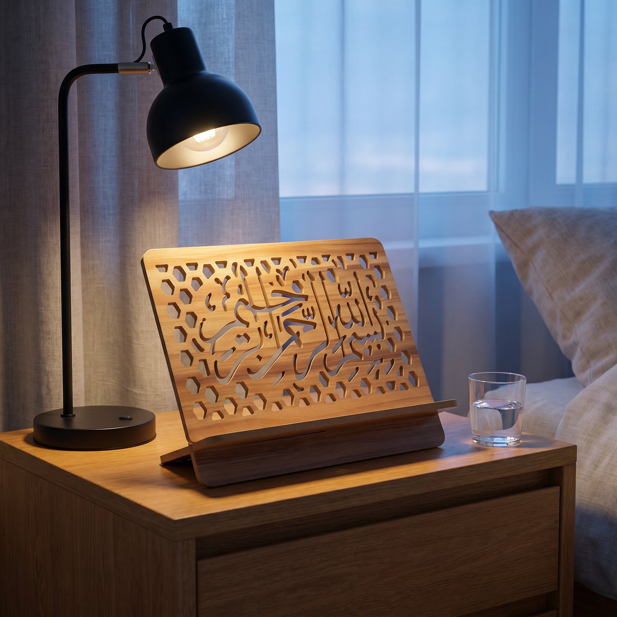 Drewniany rzeźbiony stojak na  – Home Quran recenzja i cena