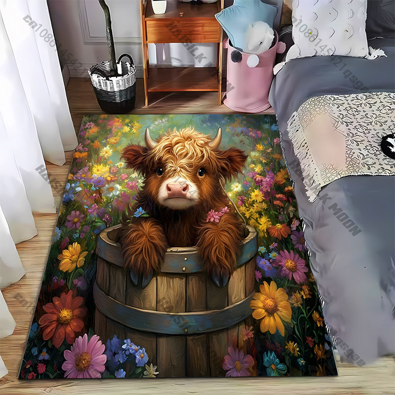 Kwiaty Highland Calf, drewnian – Highland Home Textiles recenzja i cena